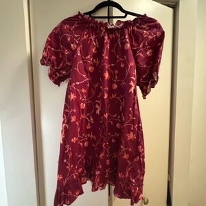 Hill house Burgundy Floral Dress